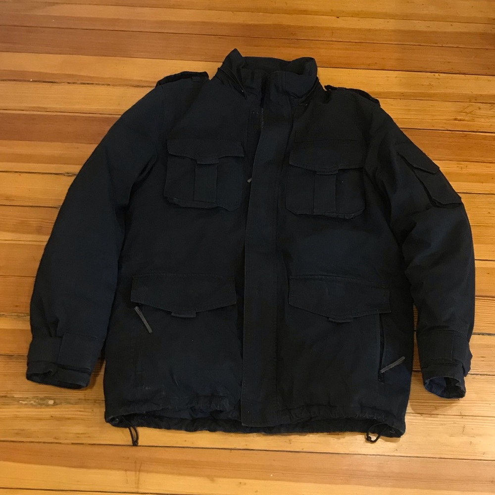 Black military coat